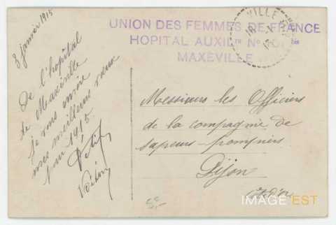 Union des femmes de France. Hôpital auxiliaire n°101bis (Maxéville)